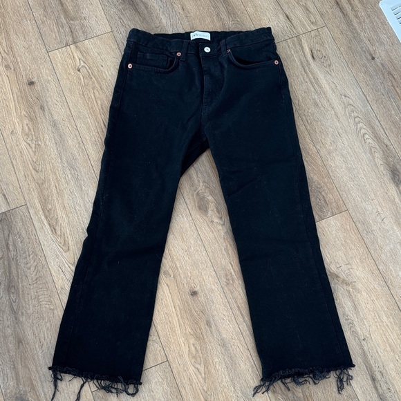 Zara Denim - Zara Black Frayed Hem Women Jeans